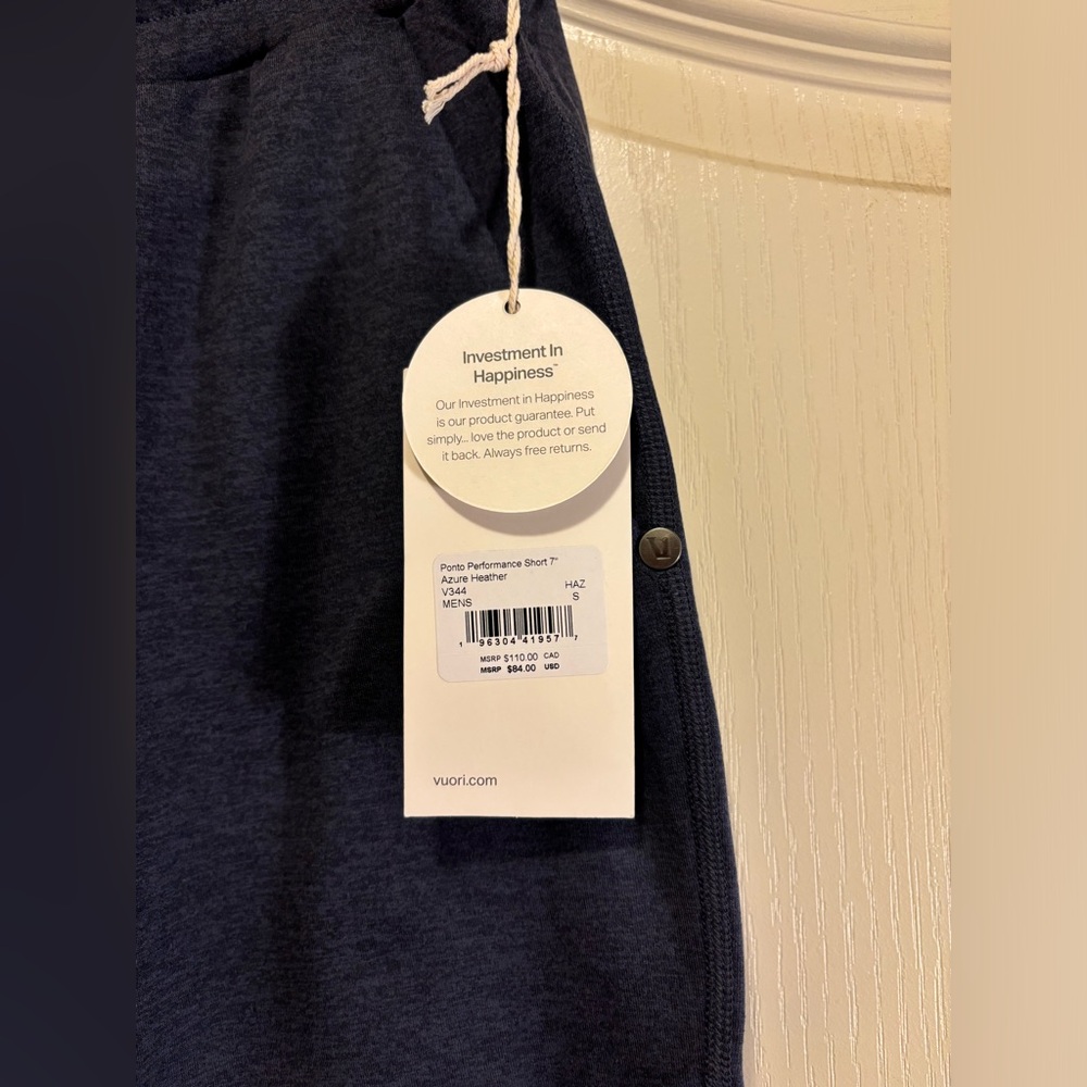 Vuori Men’s “Ponto” Performance” Short 7” Inseam (S) *BESTSELLER* - Picture 8 of 8